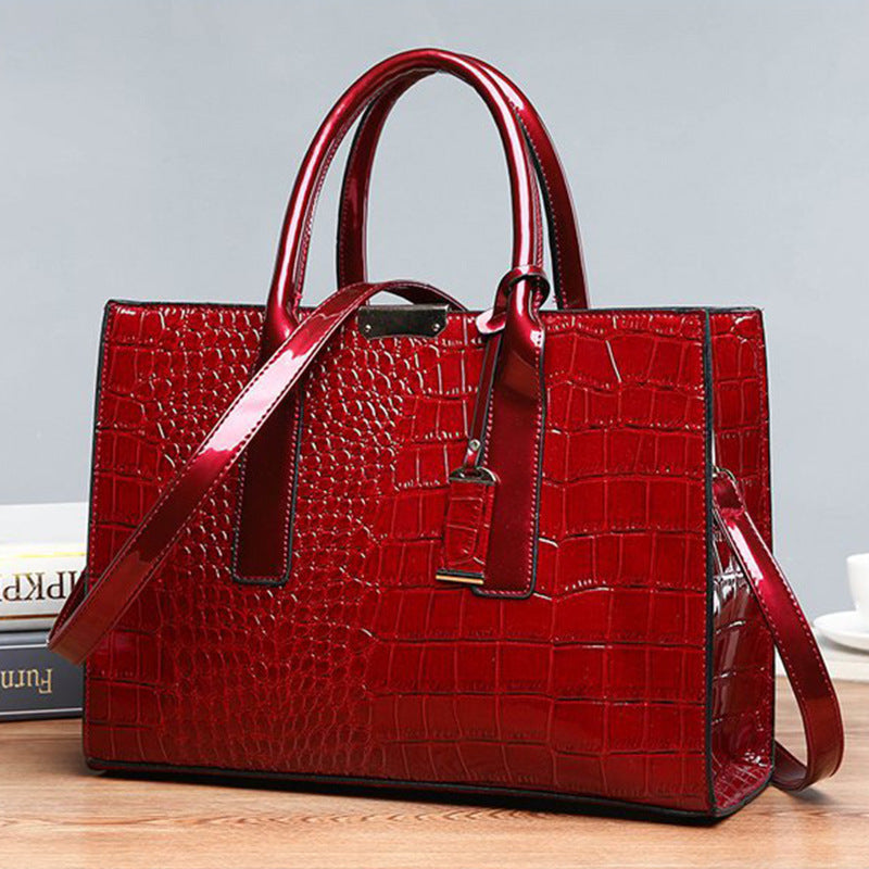 New Foreign Trade Women's Bag Trendy Crocodile Pattern Portable European and American Shoulder Crossbody Tote Bag Cross-Border Dropshipping Global – Ansicht 8