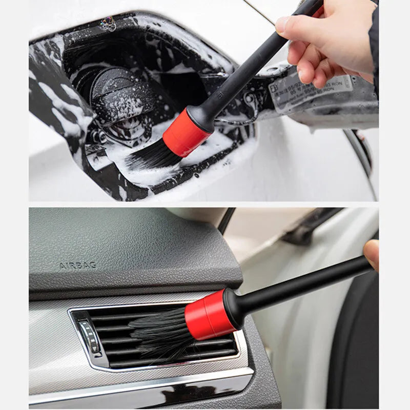 SEAMETAL 5pcs Car Detailing Brush Set Car Dashboard Air Conditioner Air Outlet Wheel Brushes for Car Interior Cleaning Tools – Ansicht 6