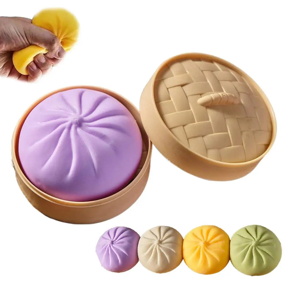 Vita Colorful Dumpling Squishy Fidget Toy with Steamer Box