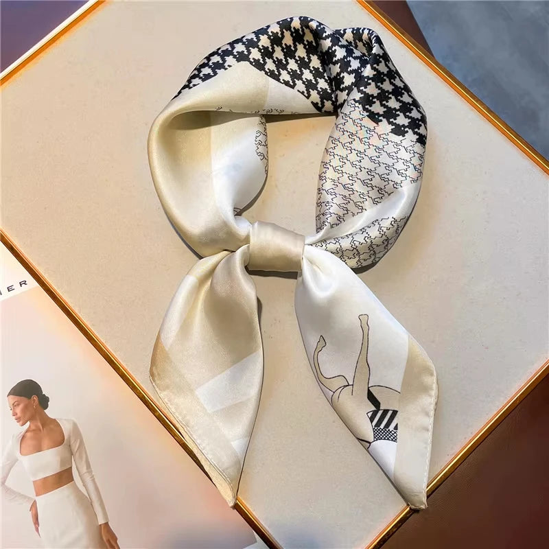 Luxury Satin Square Scarf (70x70 cm) – Versatile Fashion Accessory