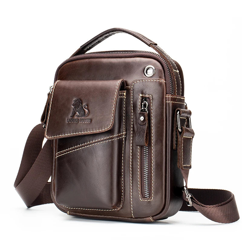 Schultertasche aus Leder für Herren – Ansicht 10