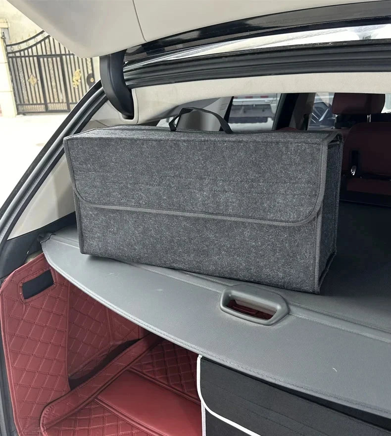 Car Storage Bag Car Trunk soft Organizer Felt Storage Box Accessories Large Anti Slip Compartment Boot Storage Organizer Tooll – Ansicht 4