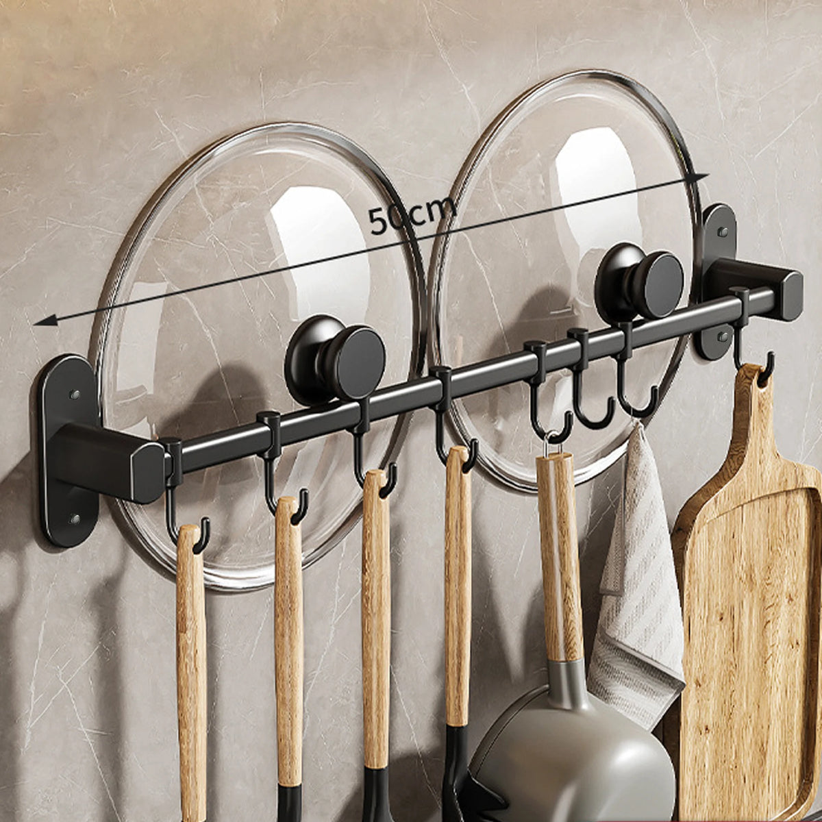 Vital™ Omnirack Wall-Mounted Kitchen Utensil & Lid Holder