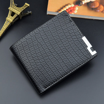 New Wallet Men's Short Wallet Men's Young Men's Korean-style Multi-card Retro Crocodile Pattern Fashionable Horizontal Soft Wallet – Ansicht 6