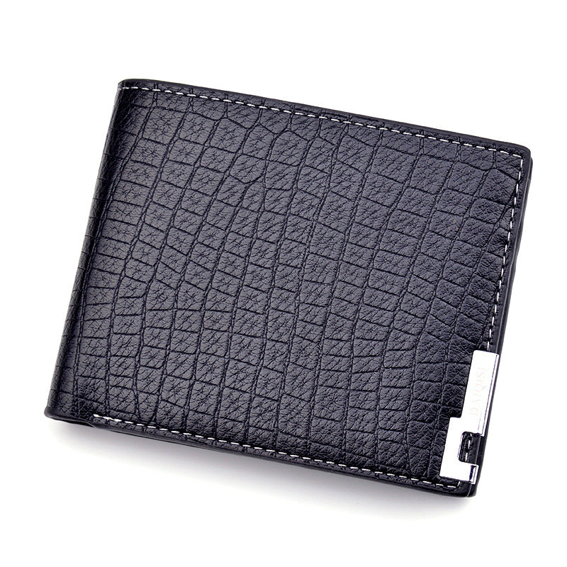 New Wallet Men's Short Wallet Men's Young Men's Korean-style Multi-card Retro Crocodile Pattern Fashionable Horizontal Soft Wallet – Ansicht 5