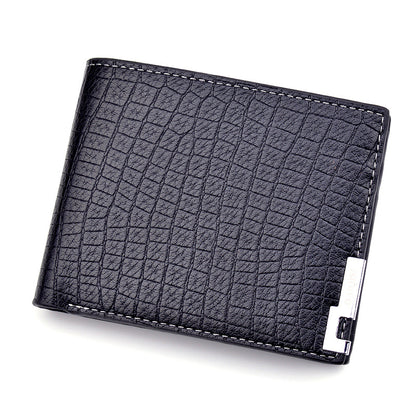 New Wallet Men's Short Wallet Men's Young Men's Korean-style Multi-card Retro Crocodile Pattern Fashionable Horizontal Soft Wallet – Ansicht 5