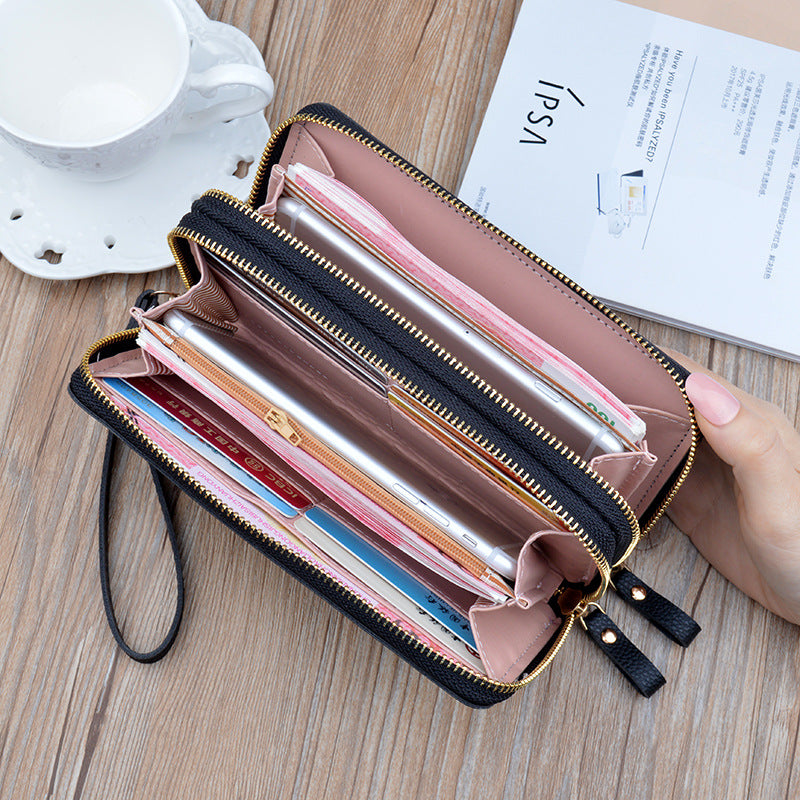 VitaHome™ LuxeLitchi Dual-Zip Large Capacity Wallet & Phone Bag – Ansicht 2