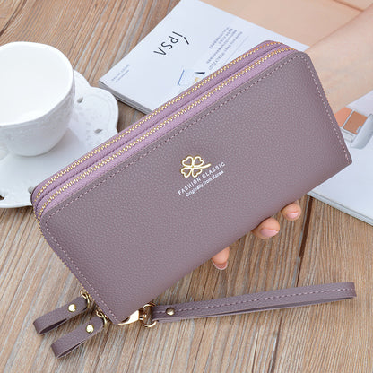 VitaHome™ LuxeLitchi Dual-Zip Large Capacity Wallet & Phone Bag – Ansicht 6