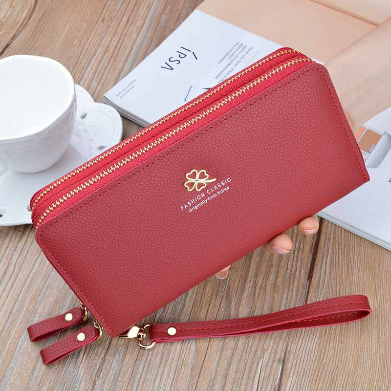 VitaHome™ LuxeLitchi Dual-Zip Large Capacity Wallet & Phone Bag – Ansicht 10