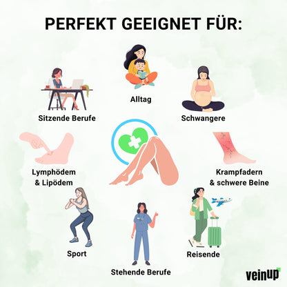 Kompressionsstrümpfe extra breit Blumen