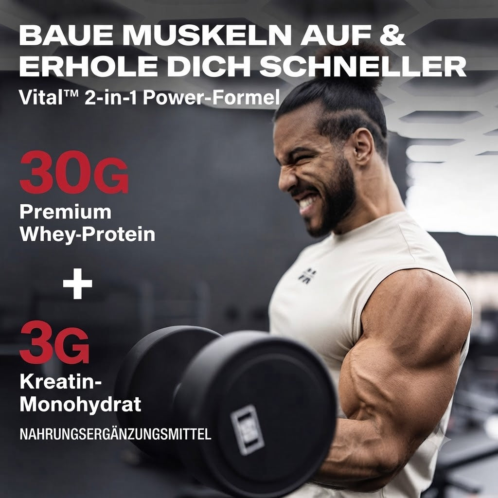 Vital™ PureWhey Pro+ – Premium Whey Protein mit Kreatin