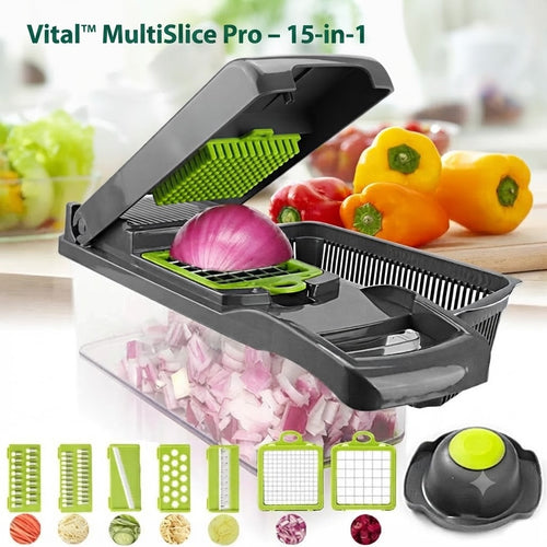 Vital™ MultiSlice Pro – 15-in-1 Gemüseschneider