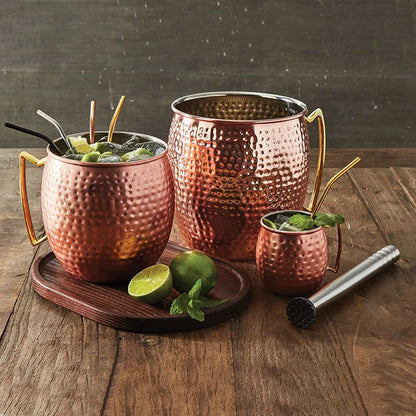 VitaHome™ LuminaCopper Hand-Hammered Mule Mug