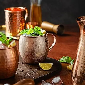VitaHome™ LuminaCopper Hand-Hammered Mule Mug