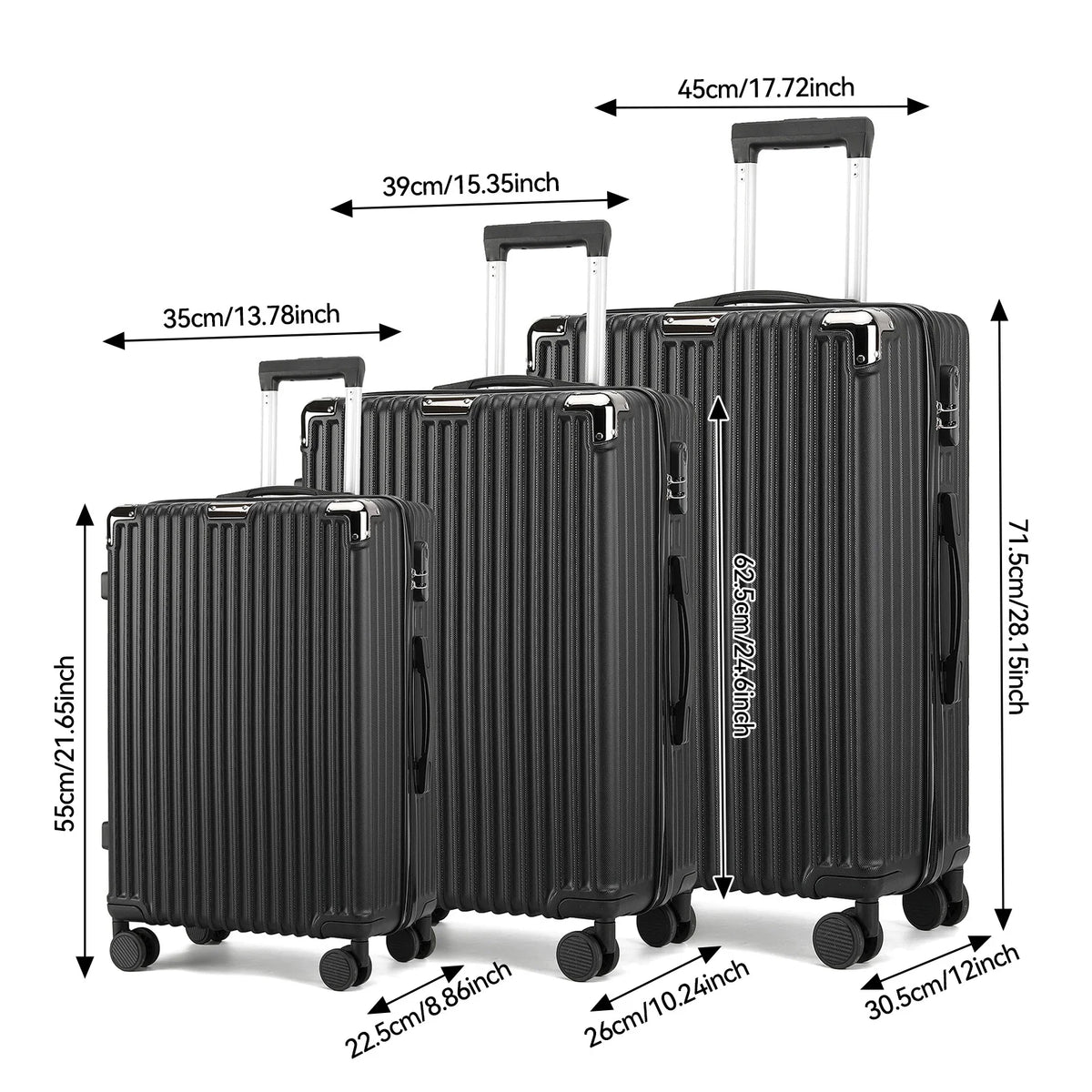 Vital™ AeroGlide 3-Piece Lightweight Luggage Set