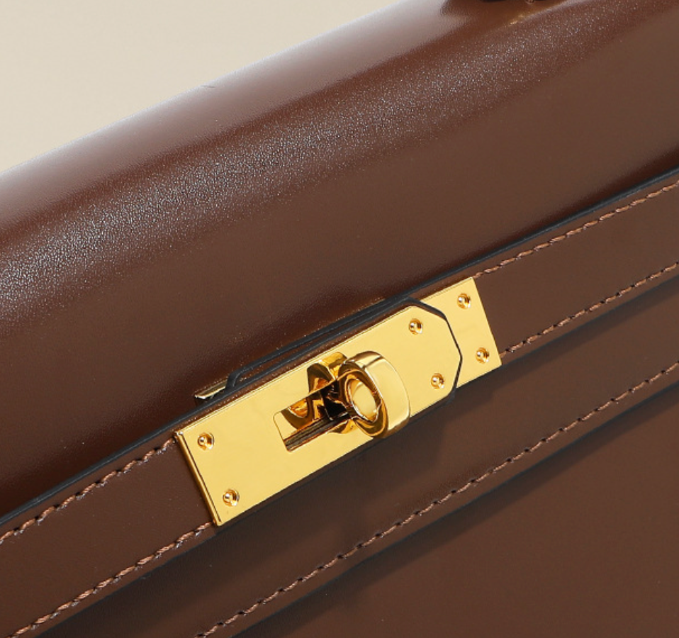 VitaBella™ Bellagio– Strukturierte Tasche aus glattem echtem Leder ( 28 CM ) – Ansicht 4