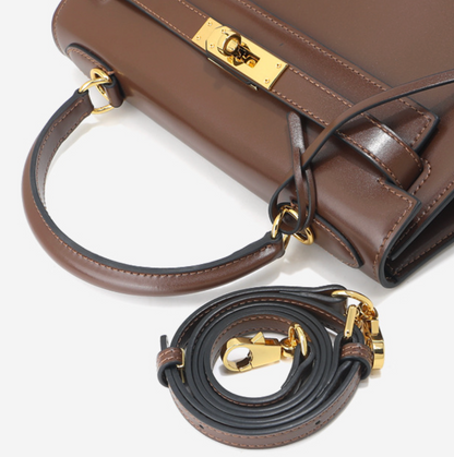 VitaBella™ Bellagio– Strukturierte Tasche aus glattem echtem Leder ( 28 CM ) – Ansicht 3