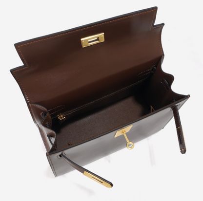 VitaBella™ Bellagio– Strukturierte Tasche aus glattem echtem Leder ( 28 CM ) – Ansicht 17