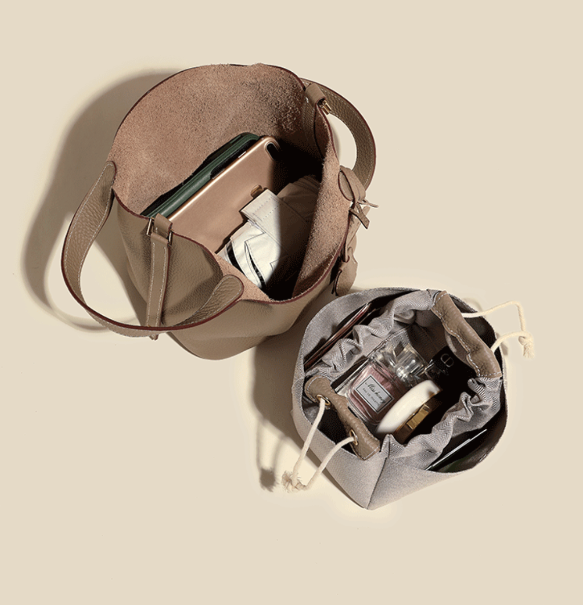 Vitalia™ Firenze Bucket – Bucket-Tasche aus vollnarbigem Rindsleder – Ansicht 45