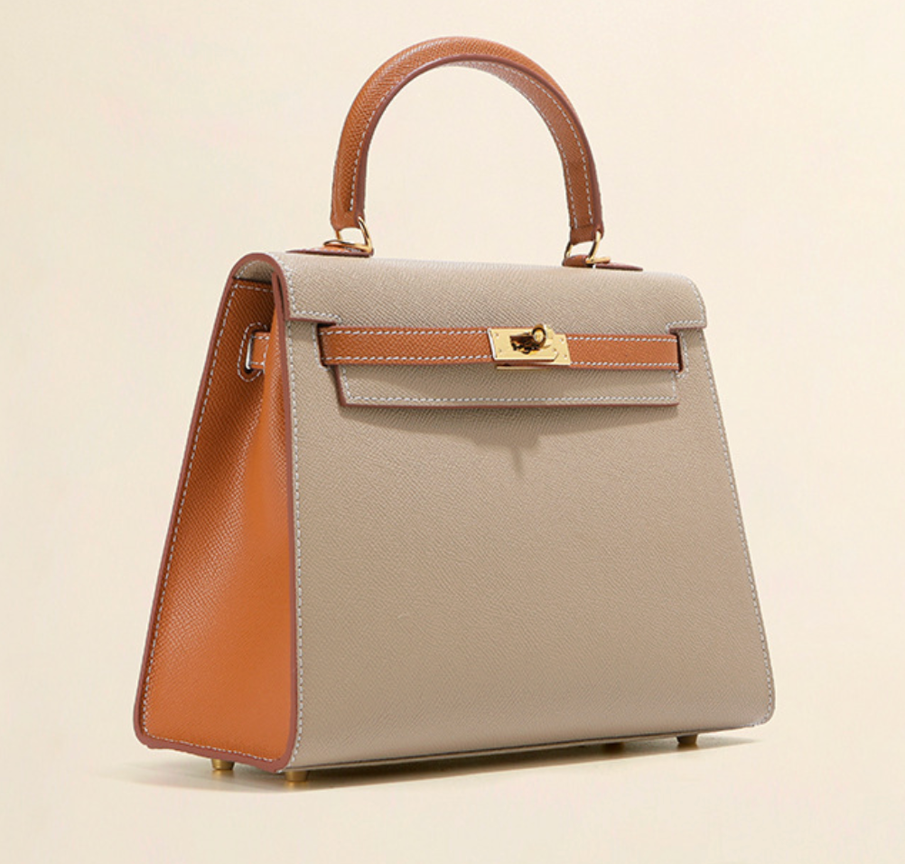 Vitalia™ Milano Duo – Strukturierte Tasche aus echtem Pebbled-Leder ( 22 CM und 25 CM )