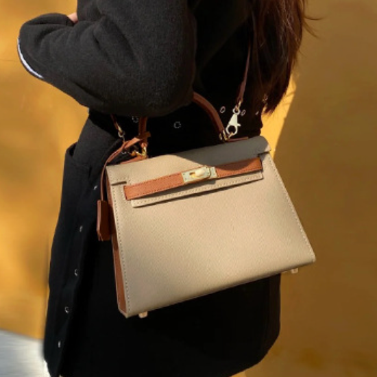 Vitalia™ Milano Duo – Strukturierte Tasche aus echtem Pebbled-Leder ( 22 CM und 25 CM )