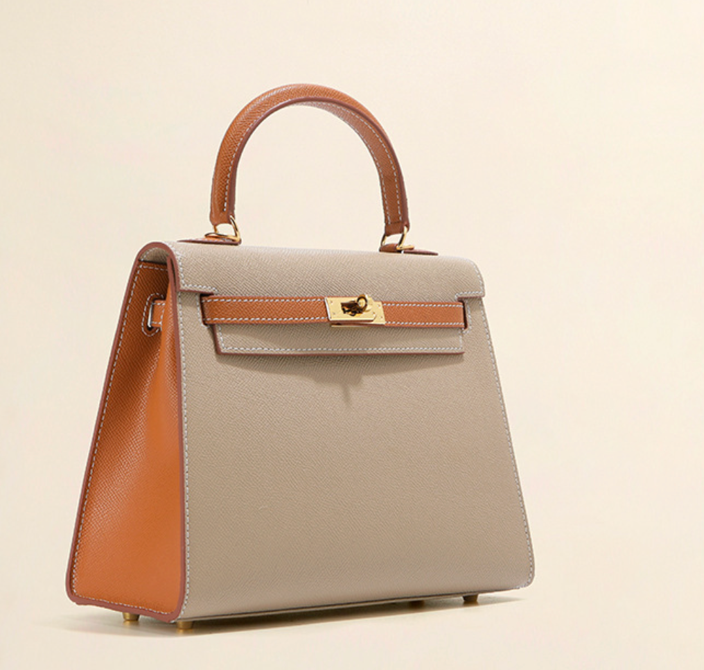 Vitalia™ Milano Duo – Strukturierte Tasche aus echtem Pebbled-Leder ( 22 CM und 25 CM )