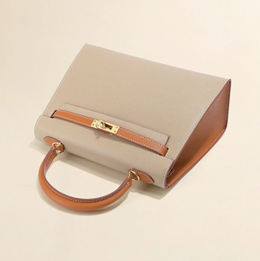 Vitalia™ Milano Duo – Strukturierte Tasche aus echtem Pebbled-Leder ( 22 CM und 25 CM )
