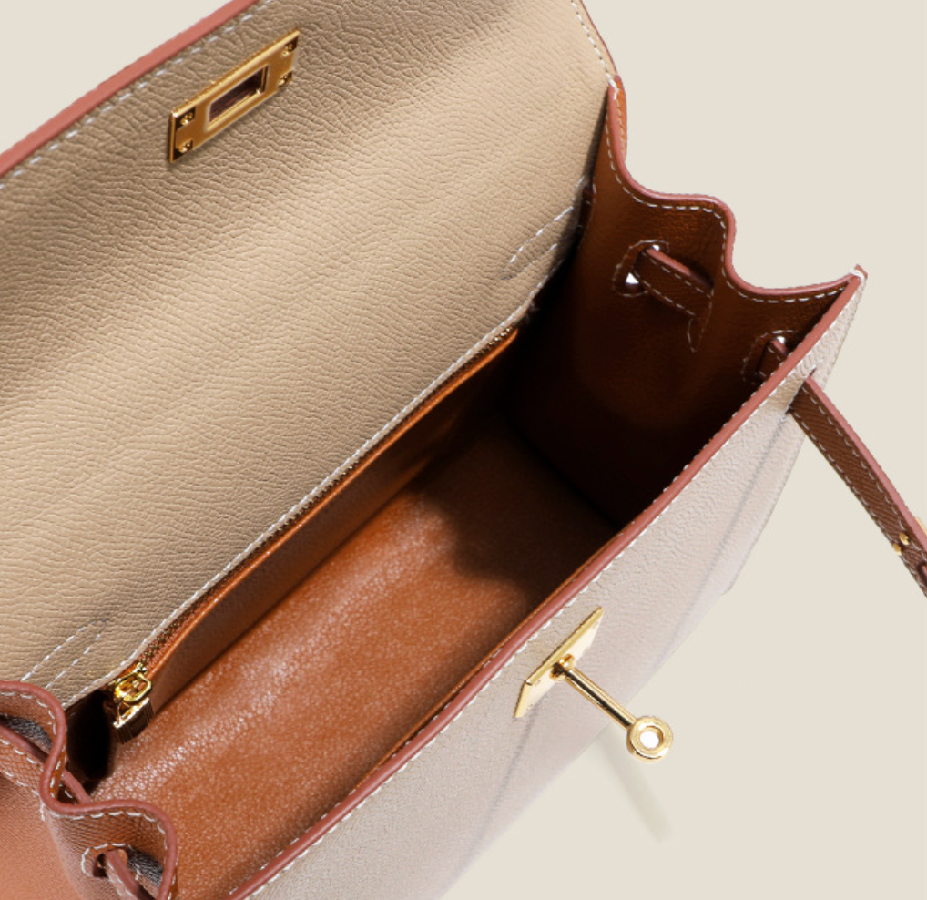 Vitalia™ Milano Duo – Strukturierte Tasche aus echtem Pebbled-Leder ( 22 CM und 25 CM )