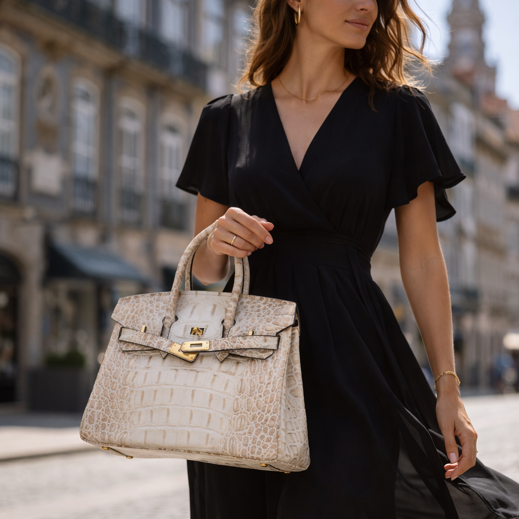 VitaBella™ Bianca  – 30 cm Tasche aus echtem Leder – Ansicht 2