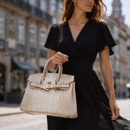 VitaBella™ Bianca  – 30 cm Tasche aus echtem Leder – Ansicht 2