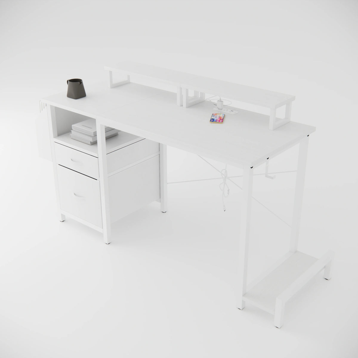 VitaHome™ ErgoPower Pro Office Desk with Monitor Stands