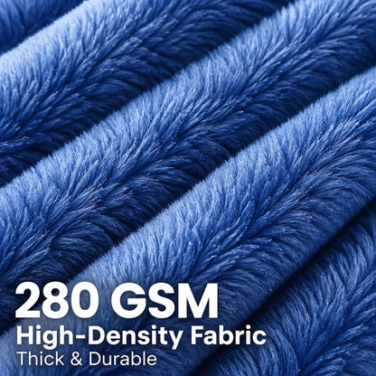 VitaHome™ CloudStripe Ultra-Soft Flannel Blanket