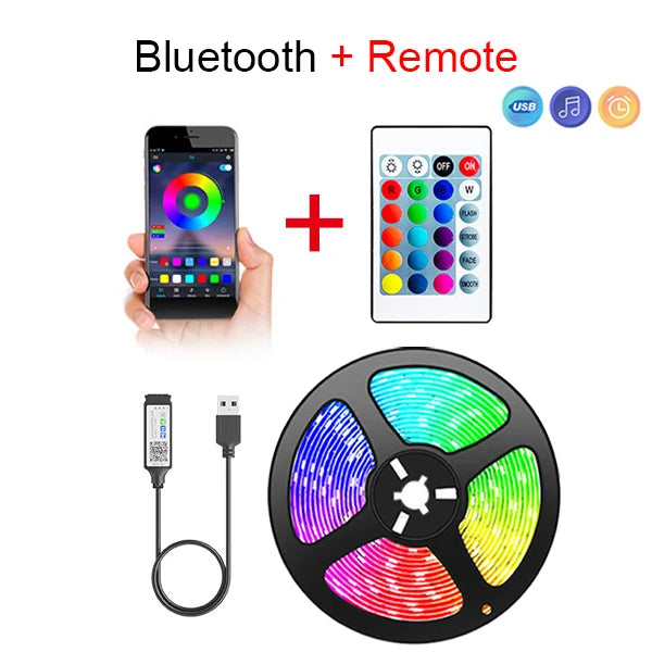 STARMAP USB Bluetooth RGB LED Strip Light with App Control (5050 SMD)
