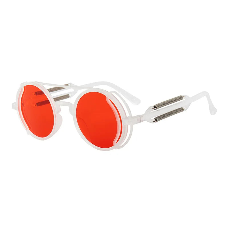Classic Gothic Steampunk Sunglasses Luxury Brand Designer High Quality Men and Women Retro Round Pc Frame Sunglasses – Ansicht 11