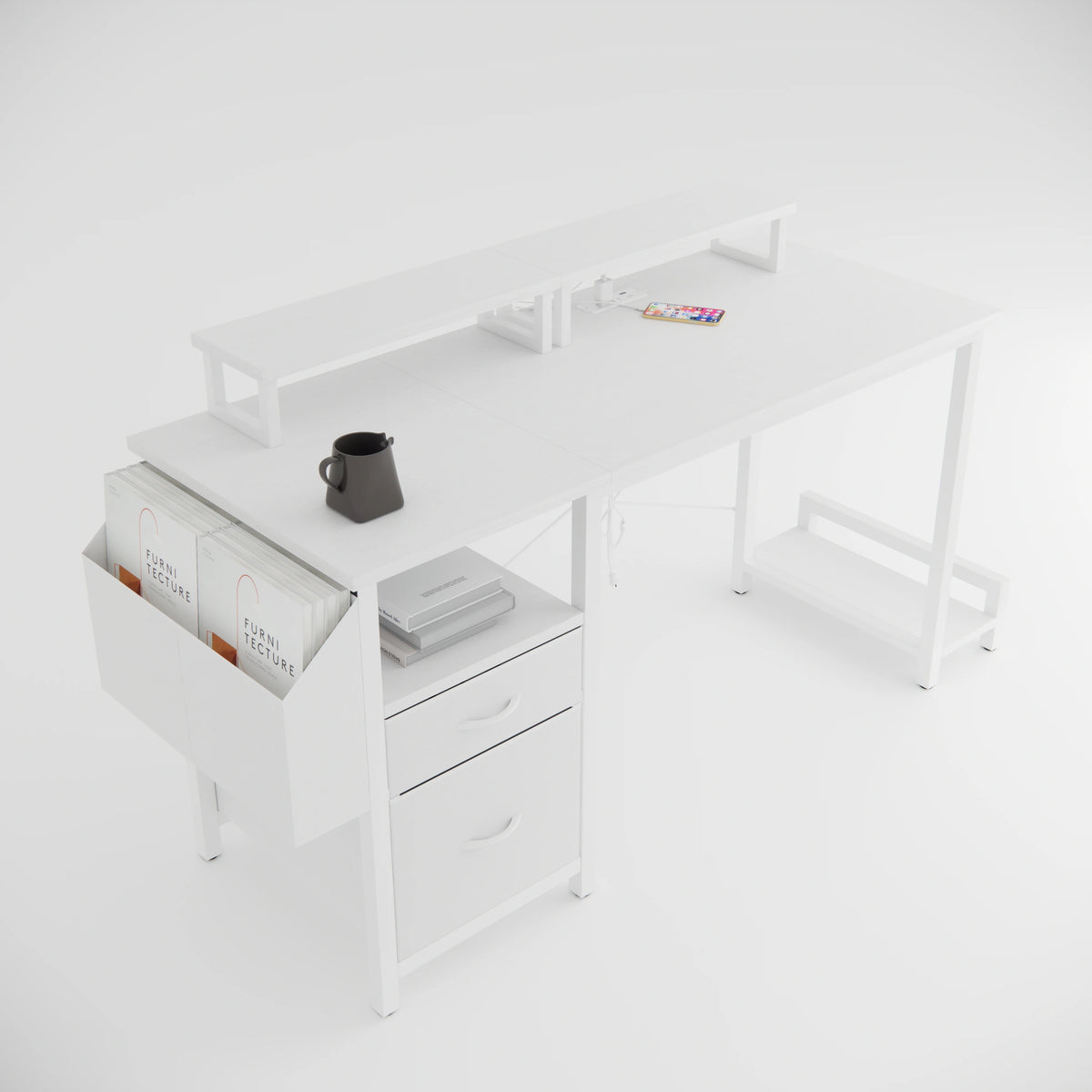 VitaHome™ ErgoPower Pro Office Desk with Monitor Stands