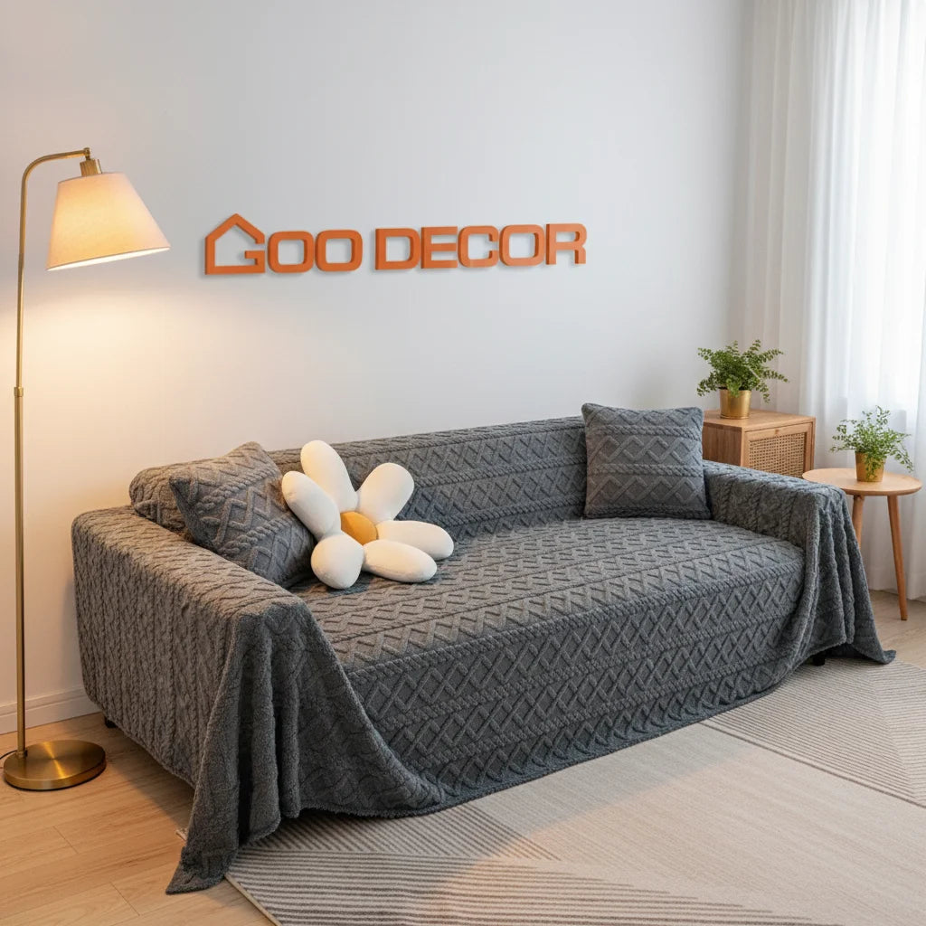 VitaHome™ FlockedGuard Soft Sofa Protection Throw