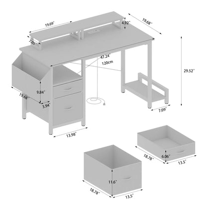 VitaHome™ ErgoPower Pro Office Desk with Monitor Stands