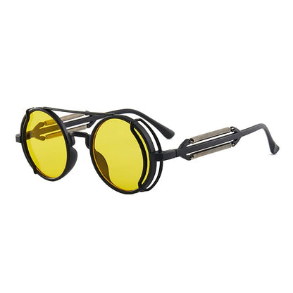 Classic Gothic Steampunk Sunglasses Luxury Brand Designer High Quality Men and Women Retro Round Pc Frame Sunglasses – Ansicht 15