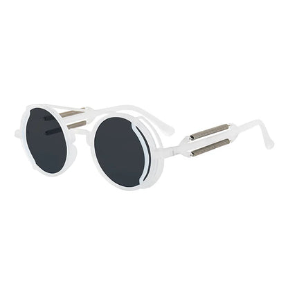 Classic Gothic Steampunk Sunglasses Luxury Brand Designer High Quality Men and Women Retro Round Pc Frame Sunglasses – Ansicht 12