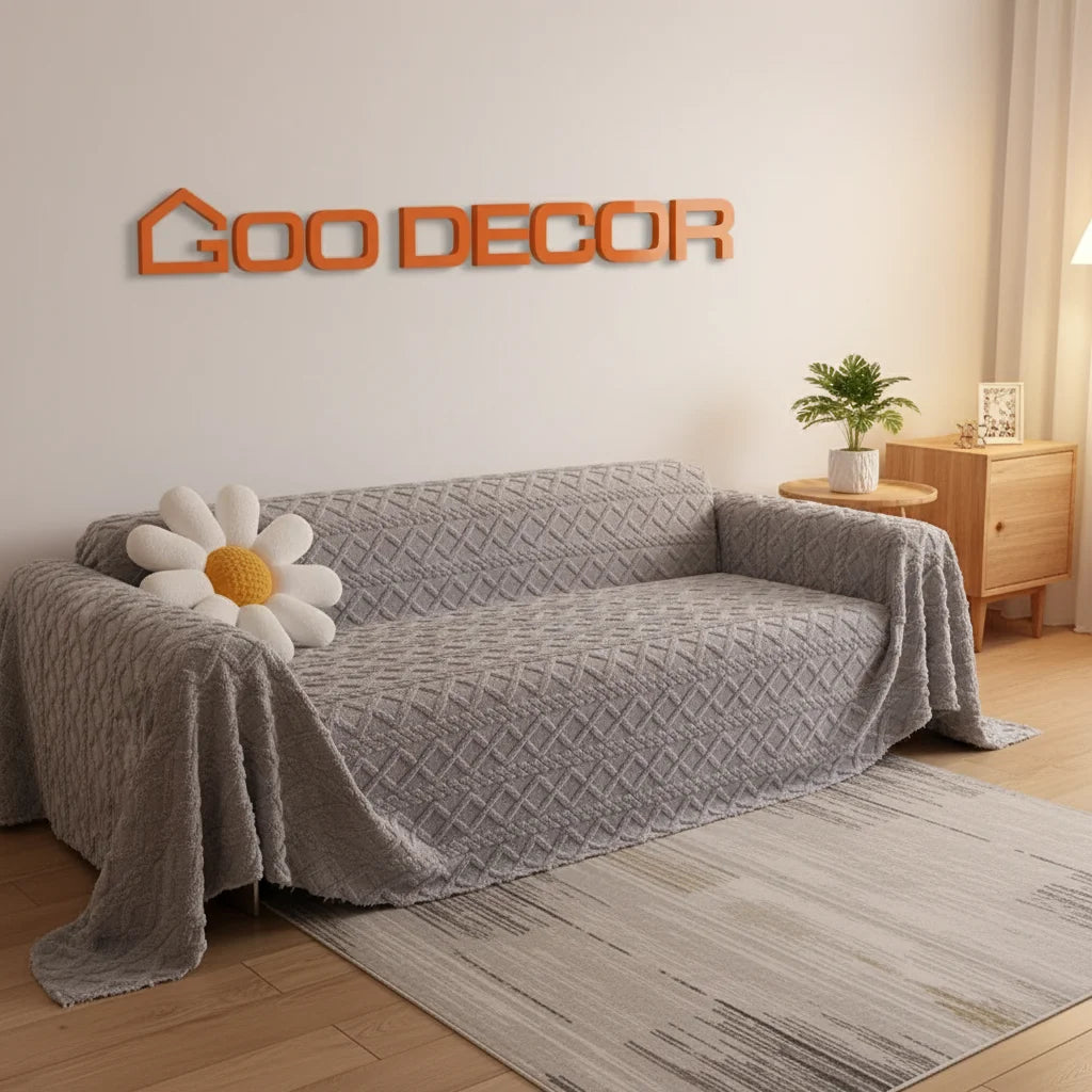 VitaHome™ FlockedGuard Soft Sofa Protection Throw