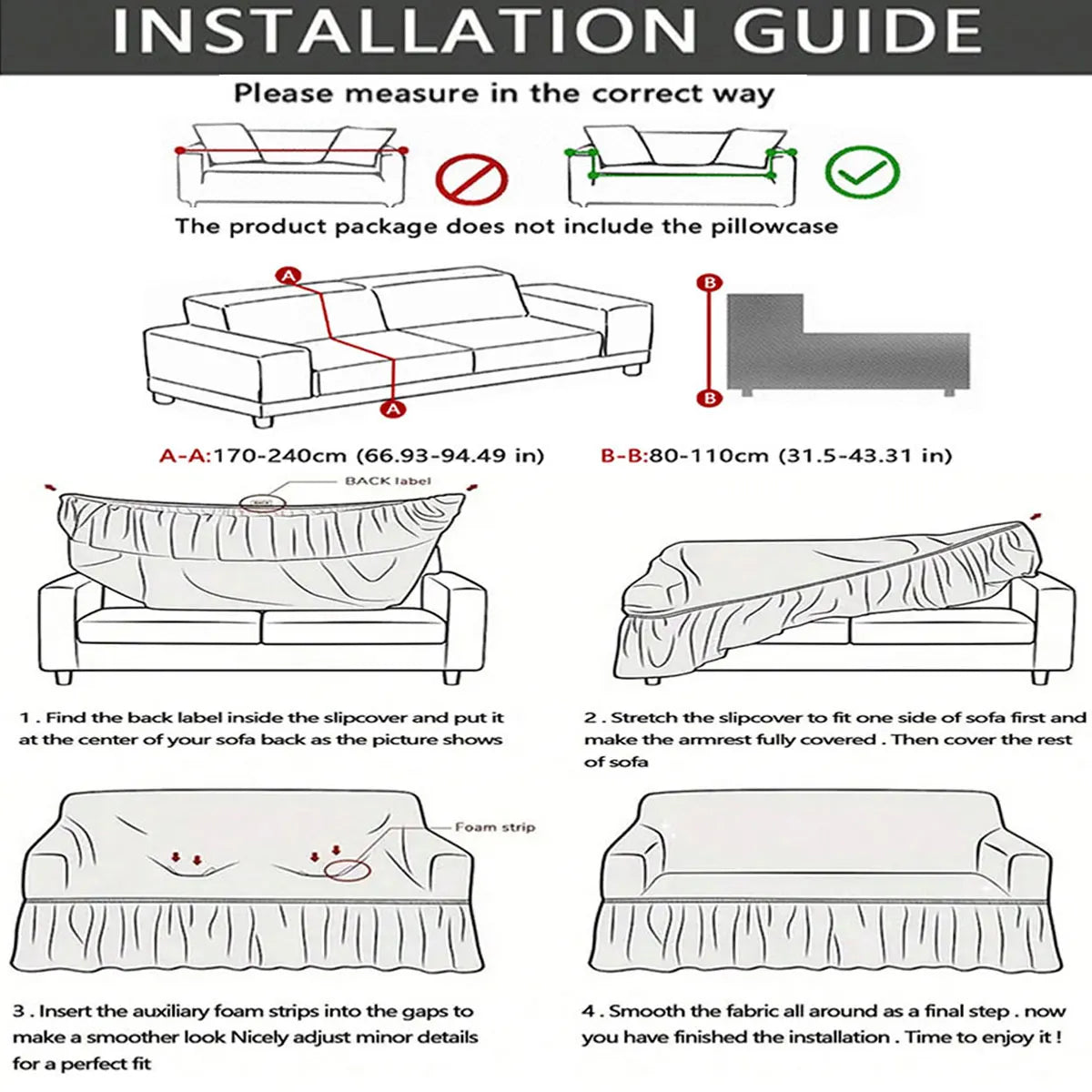 VitaHome™ TextureGrid Seersucker Stretch Sofa Slipcover