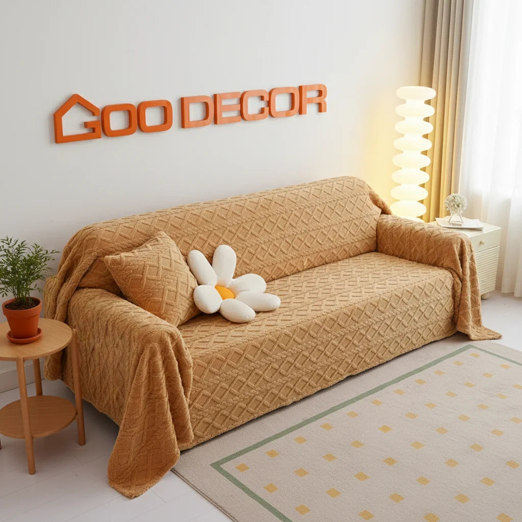 VitaHome™ FlockedGuard Soft Sofa Protection Throw