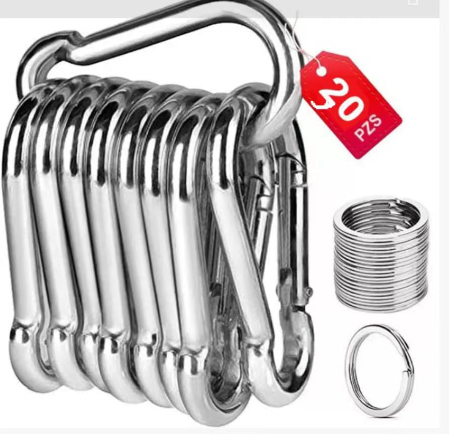 Vital™ Heavy-Duty Stainless Steel Spring Safety Carabiner & Climbing Snap Hook