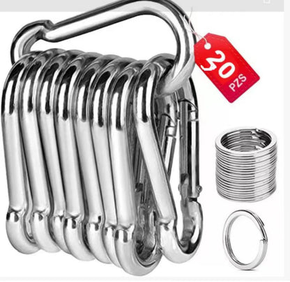 Vital™ Heavy-Duty Stainless Steel Spring Safety Carabiner & Climbing Snap Hook