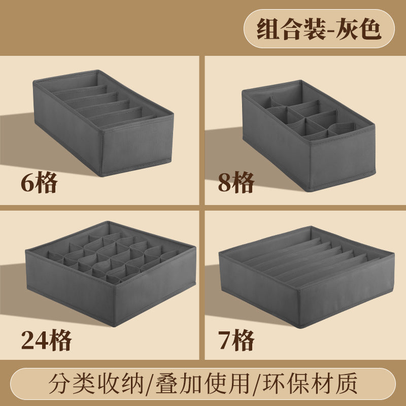 Vital™ Foldable Fabric Underwear & Sock Organizer Box with Dividers