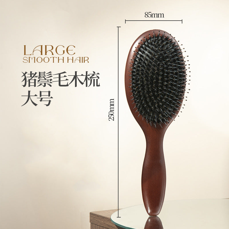 Natural and Authentic Boar Bristle Air Cushion Comb Air Bag Massage Comb Scalp Meridian Fluffy Bamboo Comb Beech Wood Comb Wholesale – Ansicht 6