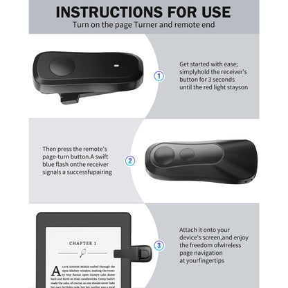VitaHome™ YamaPage Wireless Smart Page Turner & Selfie Remote – Ansicht 3