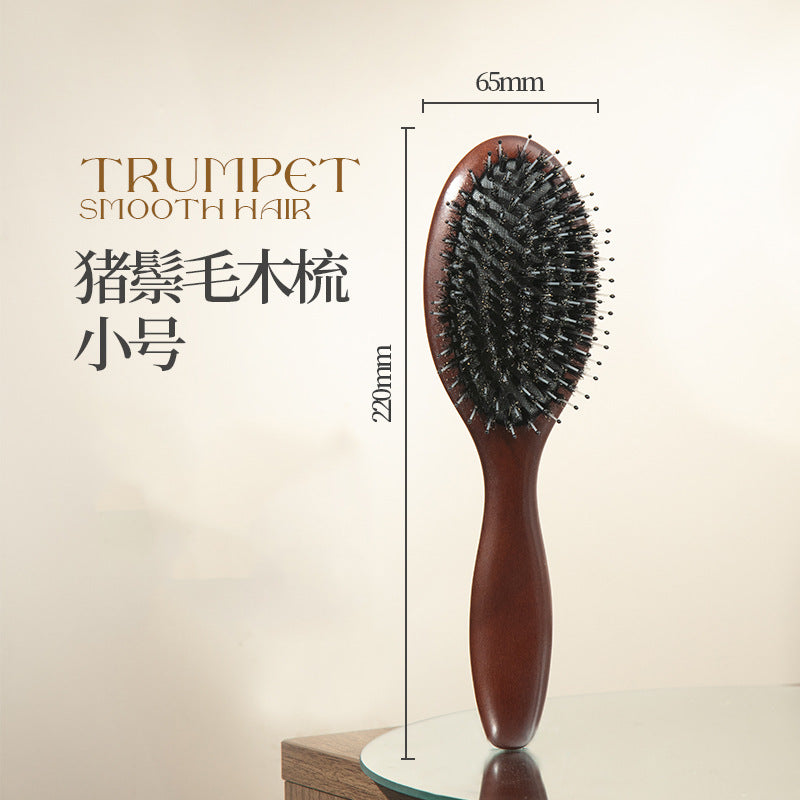 Natural and Authentic Boar Bristle Air Cushion Comb Air Bag Massage Comb Scalp Meridian Fluffy Bamboo Comb Beech Wood Comb Wholesale – Ansicht 8
