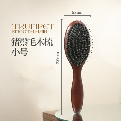 Natural and Authentic Boar Bristle Air Cushion Comb Air Bag Massage Comb Scalp Meridian Fluffy Bamboo Comb Beech Wood Comb Wholesale – Ansicht 8