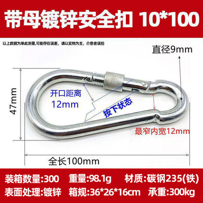 Vital™ Heavy-Duty Stainless Steel Spring Safety Carabiner & Climbing Snap Hook